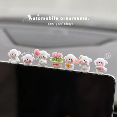 Cute Car Ornaments, Puppy Car ornaments - tulip-blush-puppy-6-pieces-free-traceless-glue