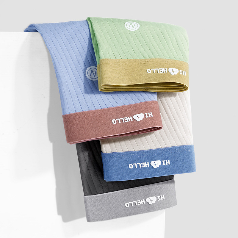 Men's Underwear Pure Cotton Men's Boxer Briefs Mid-Waist Sports Breathable Youth Student Boxer Briefs Internet Celebrity Popular Shorts