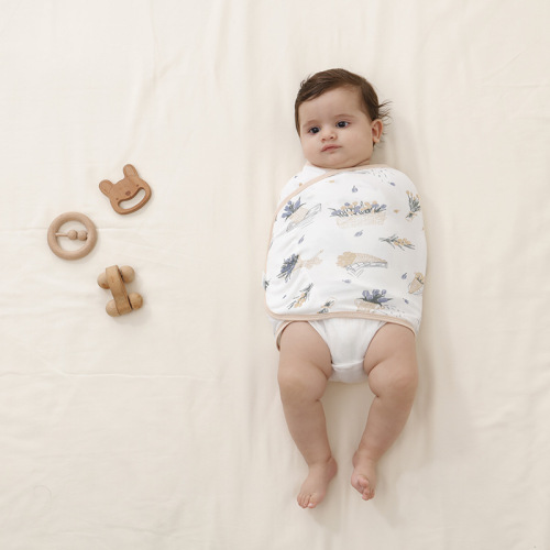 Baby sleeping bag, anti-shock swaddle, silent hook-and-loop knitted cotton swaddle, newborn bag, hand newborn bag sheet
