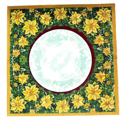 外贸创意圣诞节印花餐巾纸食品级原生木浆纸巾批发可来样定做