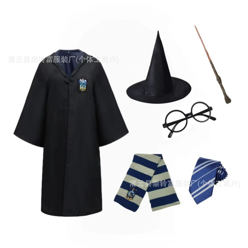 哈利波特同款cos服树脂法杖连帽长袍披风服装儿童万圣节表演服|undefined