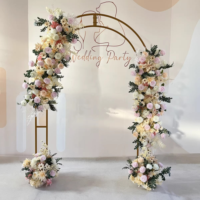 クロスボーダー結婚式の鉄ラック小道具レイアウトアーチアーチステージ背景ウェルカムオーナメントロードリード装飾結婚式|undefined