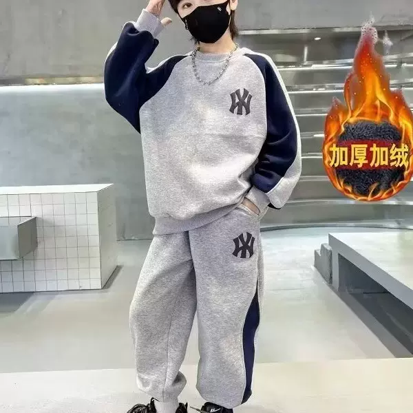 儿童装男童秋装套装2025新款春秋款男孩中大童运动酷帅卫衣秋季潮