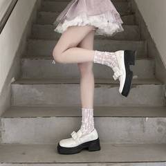 JK socks calf socks summer thin college socks mesh lace Japanese Lolita pile socks mesh stockings short socks