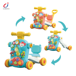 Cross-border baby multi-functional trolley three-in-one walker baby learn to walk anti-flip anti-o-leg Walker