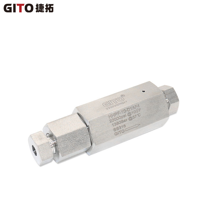 GITO捷拓中高压单向阀 气体液体硬密封316单向止回阀