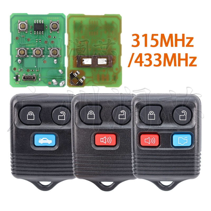 Подходит для Ford Mazda, 3/4-кнопочный автомобильный ключ-пульт дистанционного управления CWTWB1U345, частота 315/433 МГц