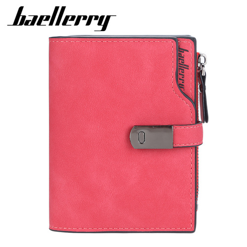 baellerry new women's wallet short Korean version versatile multi-card slot soft leather wallet zipper coin purse