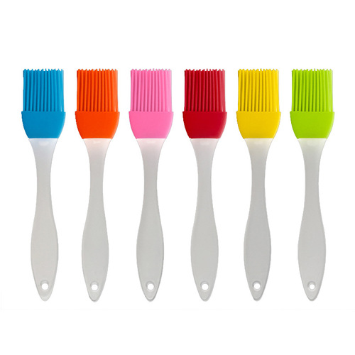 Silicone BBQ Bristle Food-Grade High-Temperature Oil Brush Plastic Handle Silicone Brush Household Oil Brush Wholesale