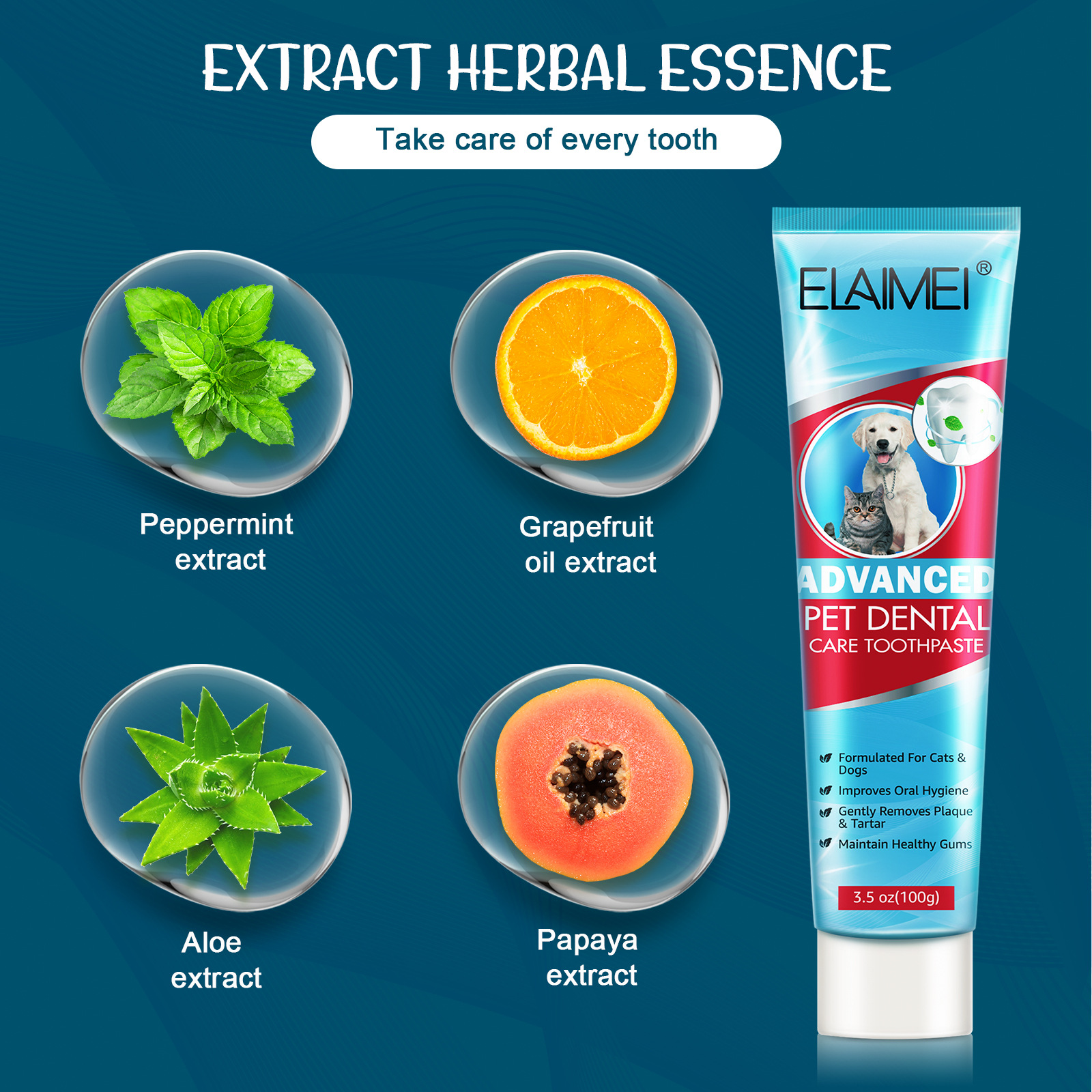 Зубная паста для удаления зубного камня Elaimei Mint