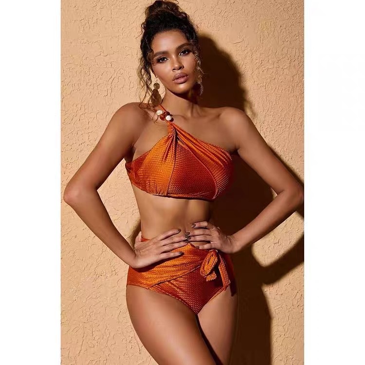 Women's Solid Color 3 Pieces Set Bikinis Swimwear display picture 5