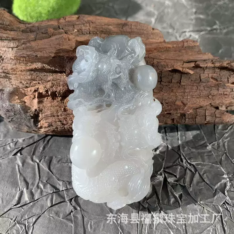 孤品批发天然和田玉青海料烟紫双色双龙小把件男女玉石手把件挂件