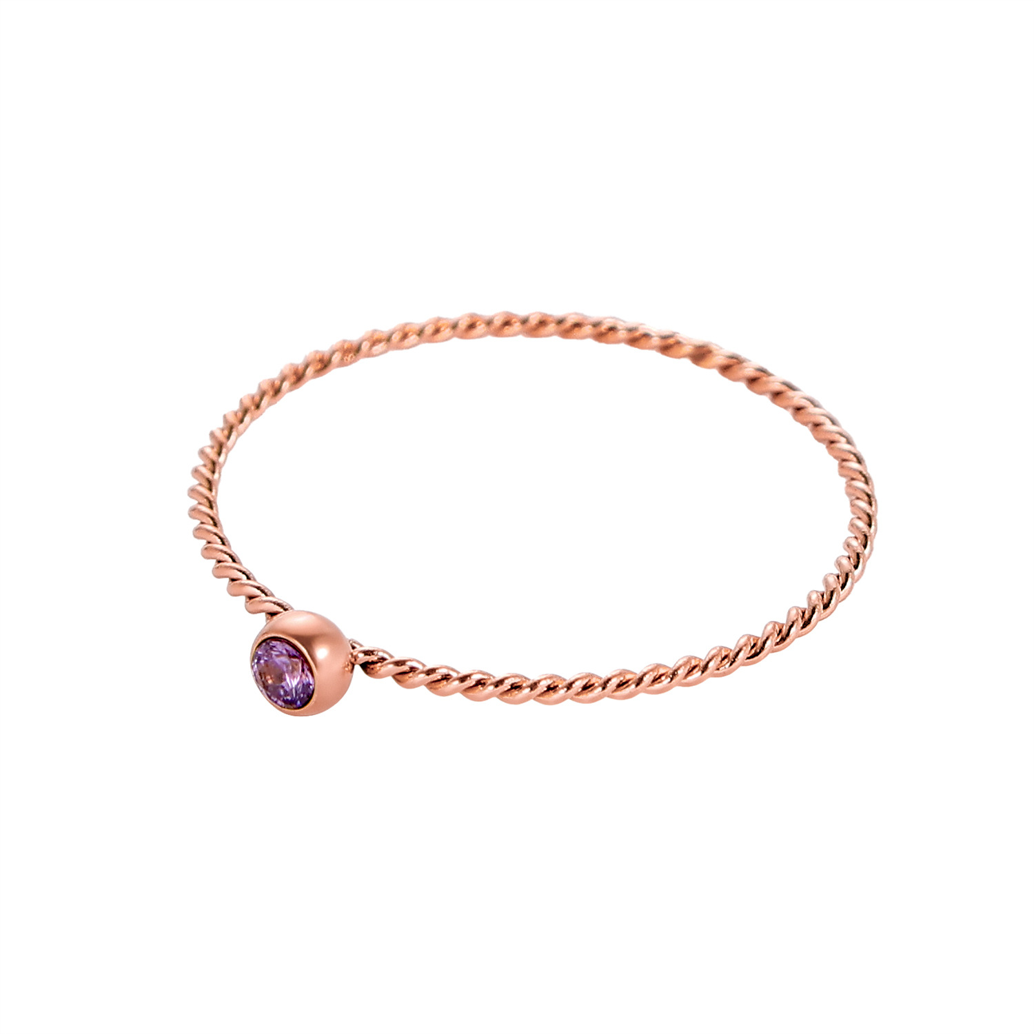 퍼플 로즈 골드 반지