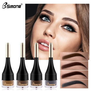 Cross-border Internet Celebrity Same Korean Air Cushion Eyebrow Cream Natural Brown Color Not Easy to Take Off Makeup Not Halo Seal Brush Eyebrow Powder
