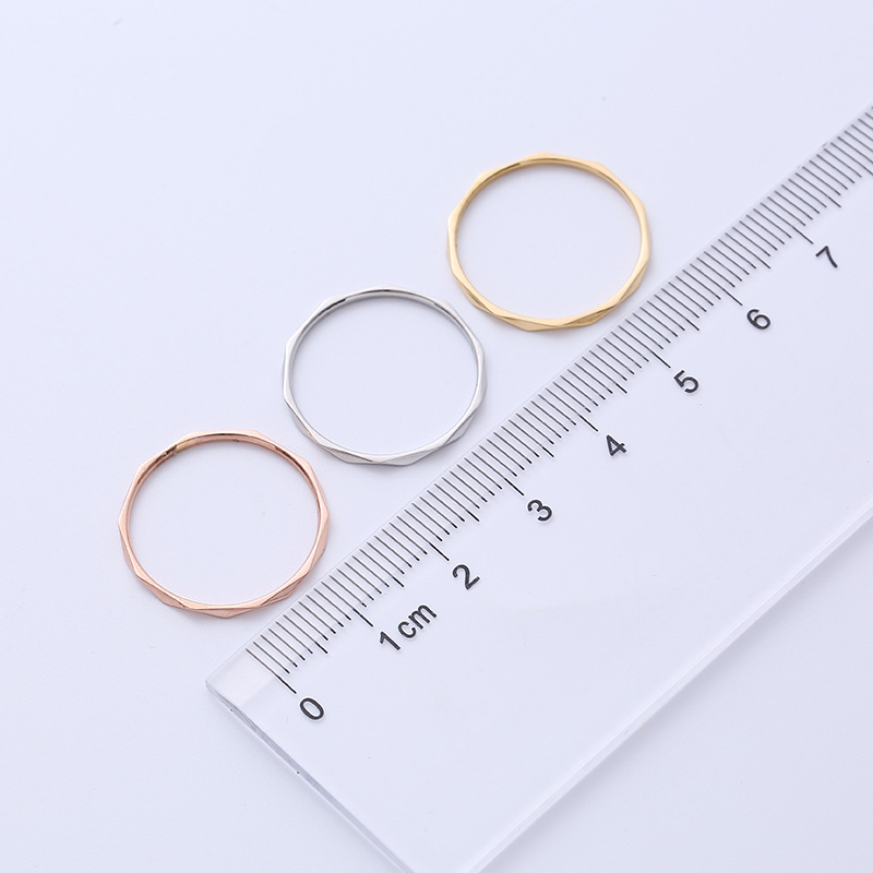 Simple Style Solid Color Stainless Steel Rings Plating Stainless Steel Rings display picture 6