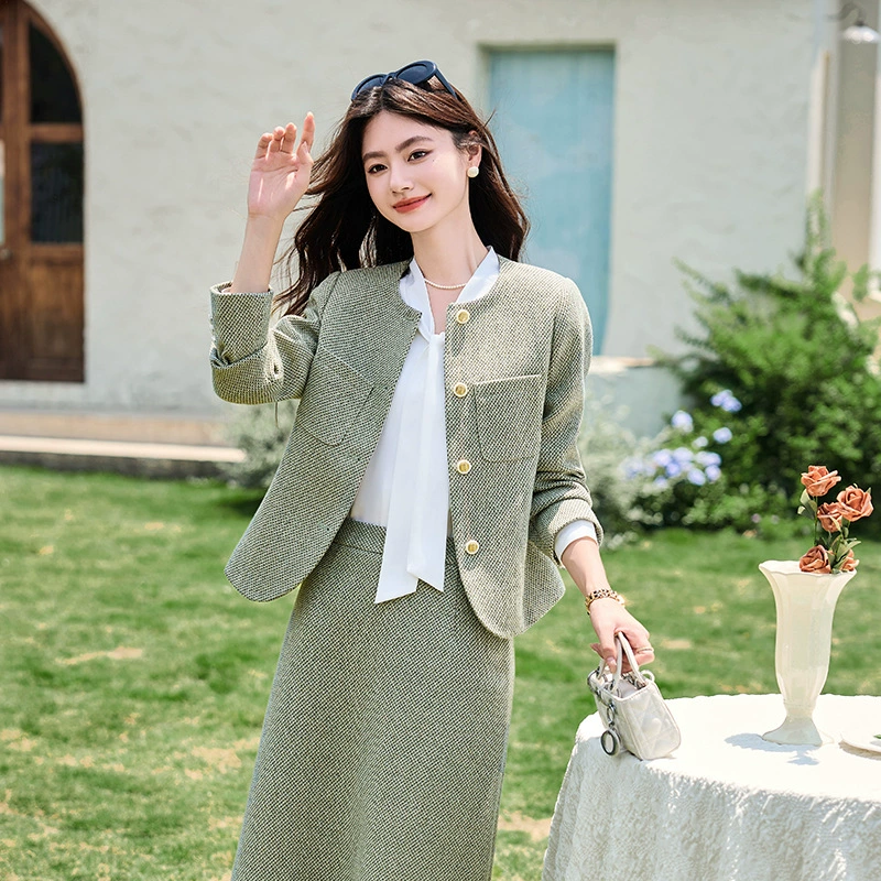 芯梦圆 осенний сексуальный модный пиджак для отдыха, в духе Chanel, французский стиль