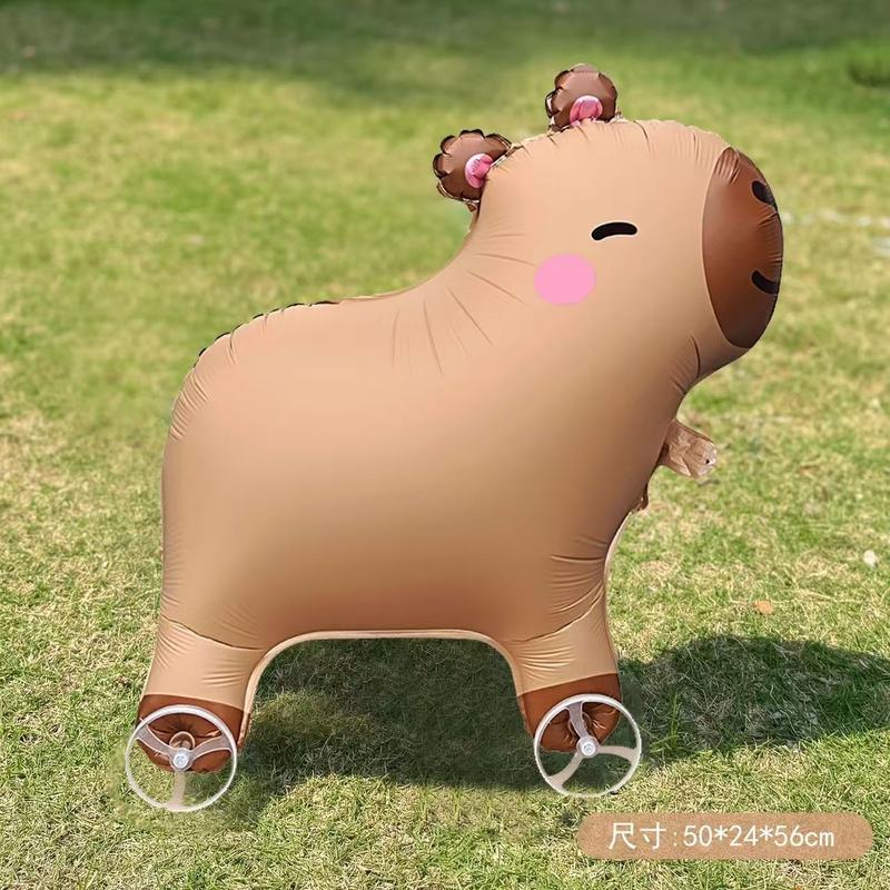 漫画インターネット有名人動物歩くホイール付きバルーン卸売子供の誕生日パーティーの装飾小道具屋外おもちゃ|undefined