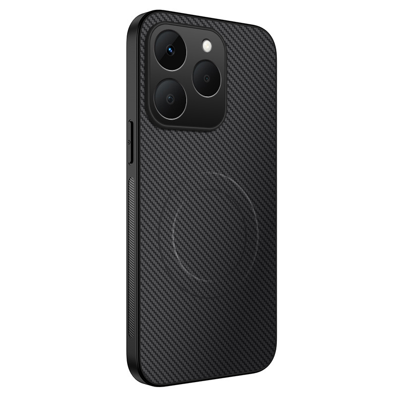 OPPO Realme15T カーボンファイバーレザー調磁気吸着式スマホケース C71 レンズ完全保護耐衝撃カバー|undefined