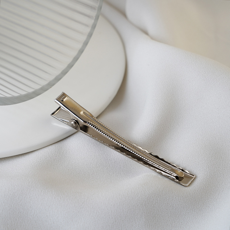 DIY accesorios de la joyería tocado metal joyería materiales comúnmente utilizados duckbill clip cuadrado presión clip primavera clip mezclado lote