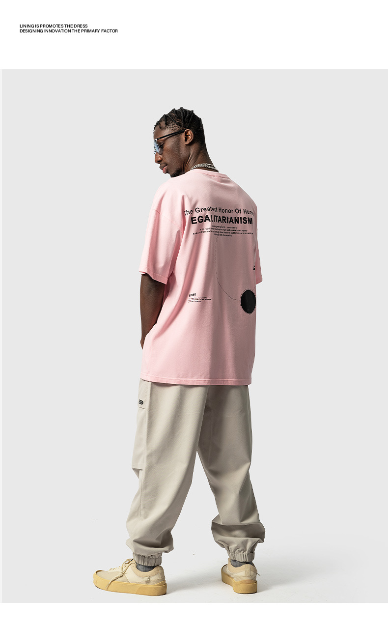 T-shirt da uomo in cotone stampato vestibilità oversize_voghion.com