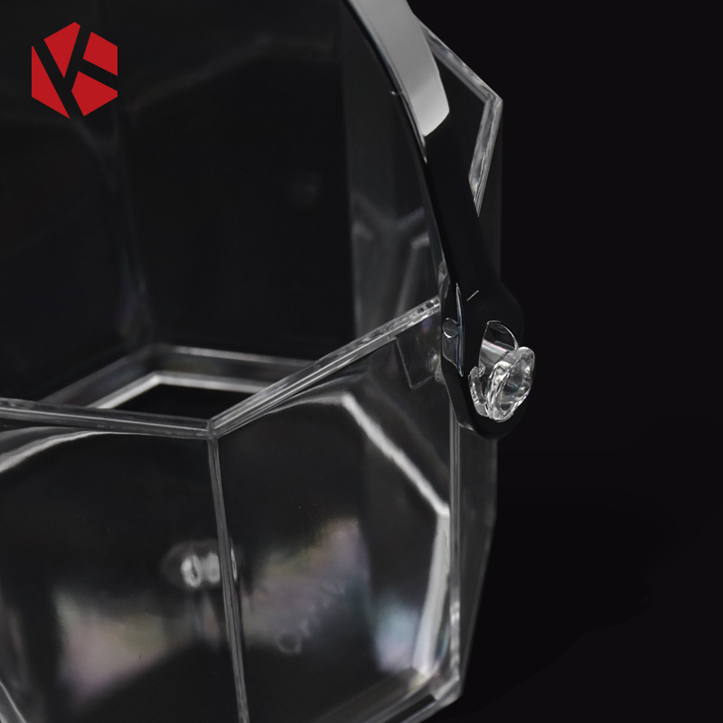 Cubo de hielo octogonal transparente Cubo de vino de champán de plástico para el hogar Bar del hotel Cubo de hielo KTV Cubo helado Cubo de cerveza