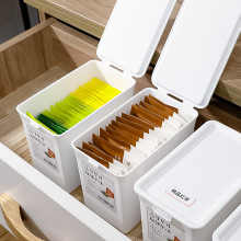 YAMADA日本零食食品收纳盒桌面带盖分类储物盒化妆品饰品整理盒