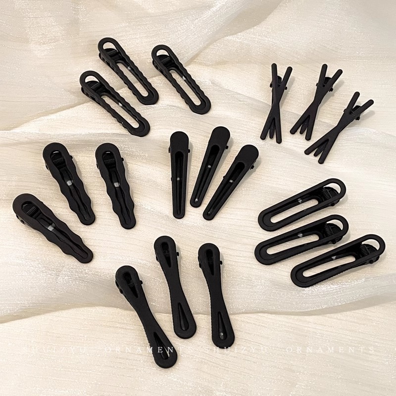 Pinza de pelo grande negro accesorios para el cabello horquilla de gama alta simple de las mujeres frente lado del cabello roto flequillo clip horquilla tocado