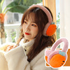 Children's adjustable fruit keep warm headphones, cartoon earmuffs, ear protection, with little bears, wholesale