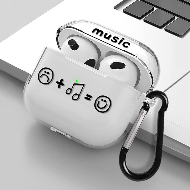 Suitable for AirPods 4 Airpods1/2/3 Apple Bluetooth Headphone Protective Case Music Expression Graffiti Suitable for AirPods 4 Airpods1/2/3 Apple Bluetooth Headphone Protective Case Music Expression Graffiti