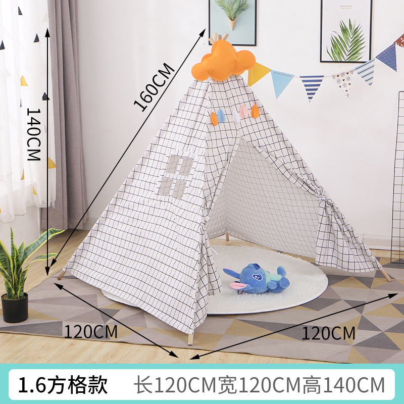 Accesorios de fotografía para niños Indio pequeña tienda de campaña casa de juegos interior Castillo princesa habitación tienda pintada a mano