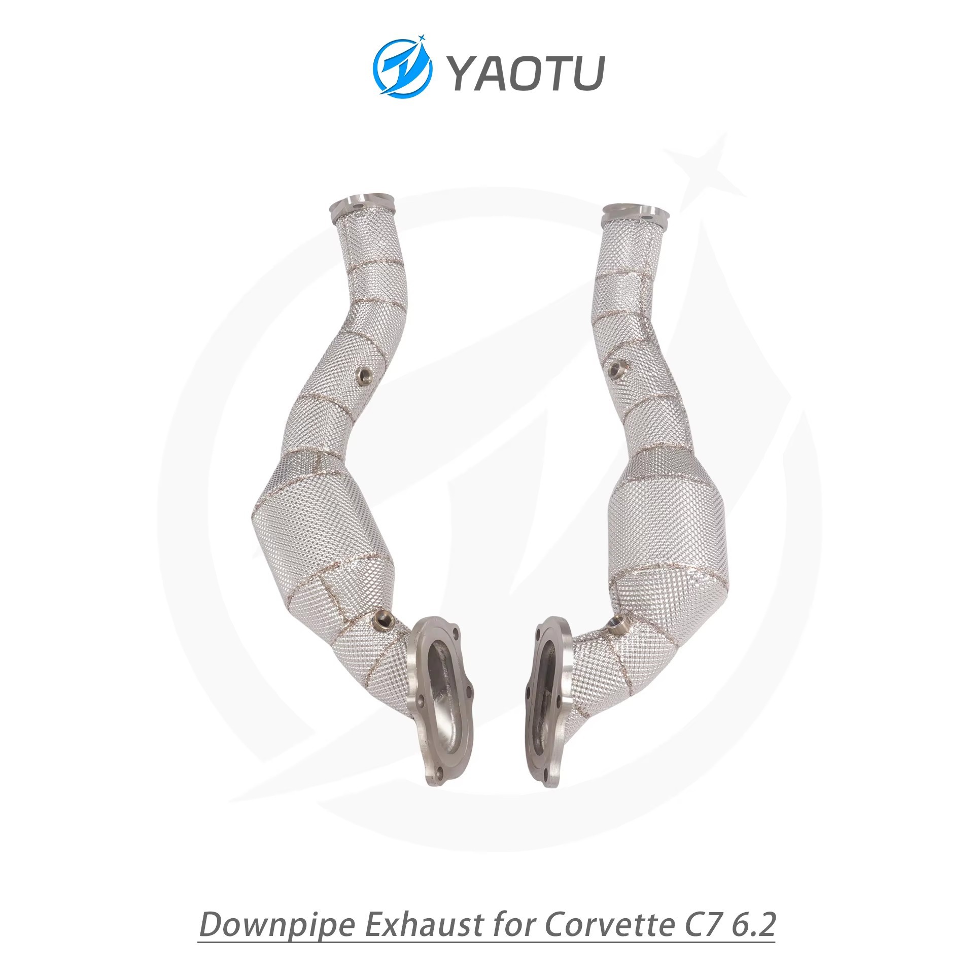 Suitable for Chevrolet Corvette C7 6.2L downpipe with catalytic converter and insulation material