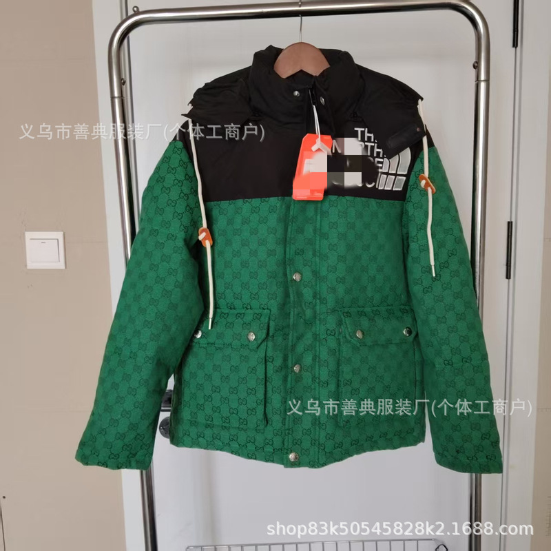 冬季北家高版本男士羽绒服字母连帽新款休闲夹克宽松百搭女士外套|undefined