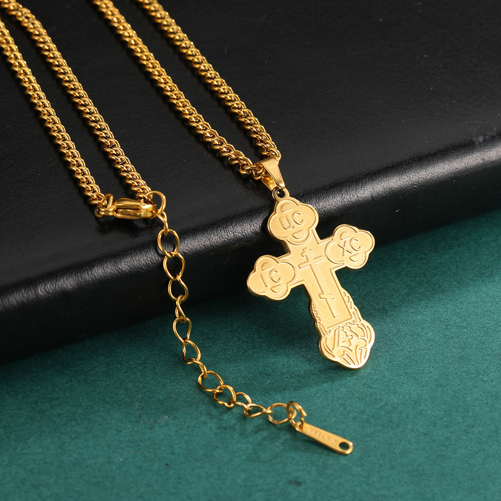 Cross Necklace For Men 304 Stainless Steel Pendant Jewellery_voghion.com