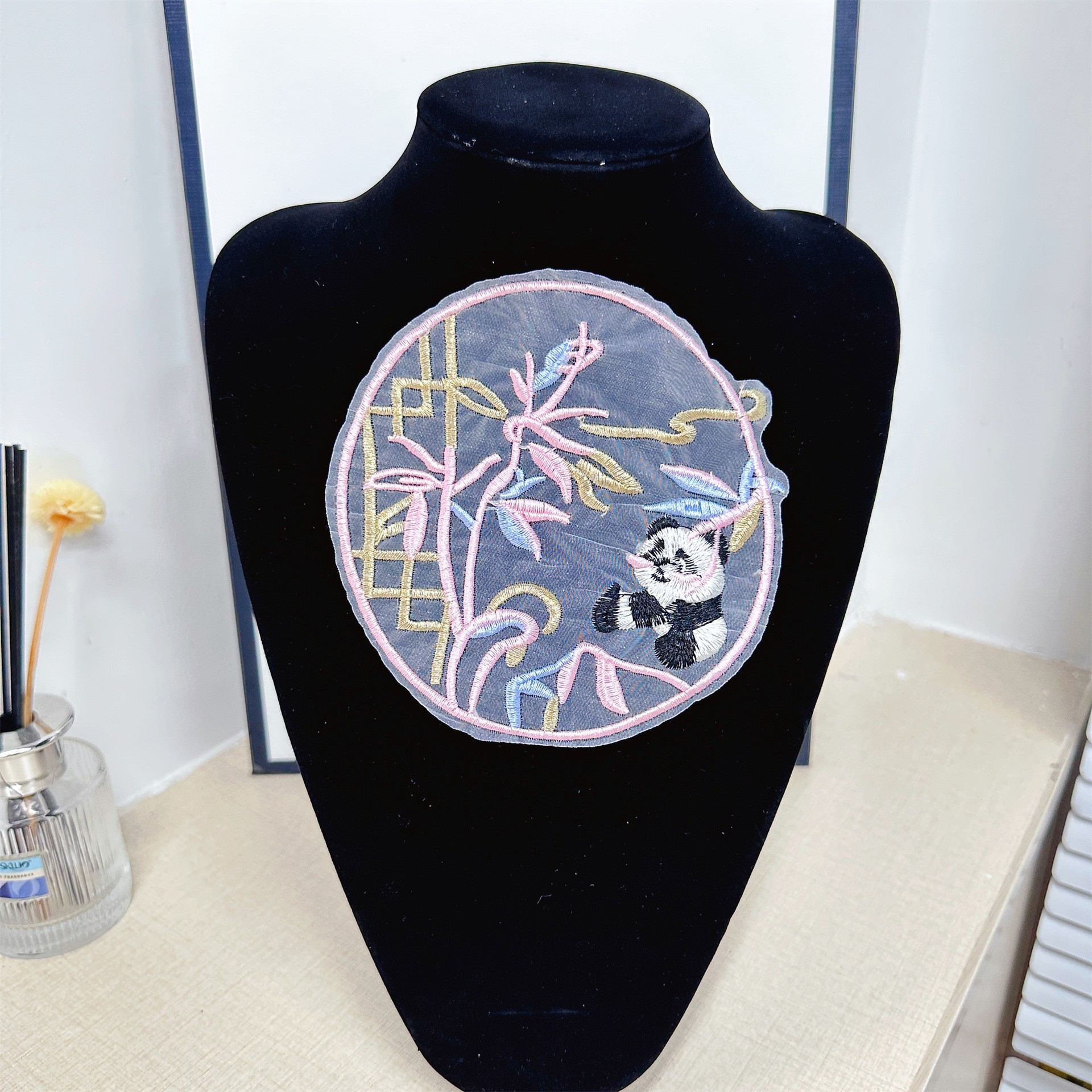 Parche de bordado Hanfu de estilo chino tradicional, aplique floral redondo de dragón y fénix, nuevo accesorio de ropa de estilo chino, bordado decorativo DIY.