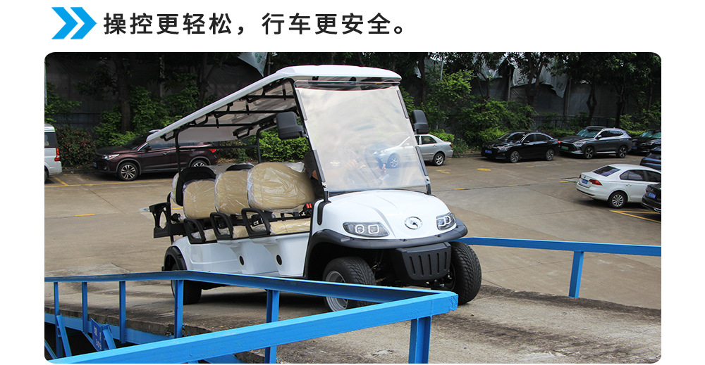 Export 8-Seater Golf Cart Resort Vehicle Electric Golf Cart Low-Speed Shuttle Vehicle Manufacturer Scenic Area Transportation 6-Seater Vehicle