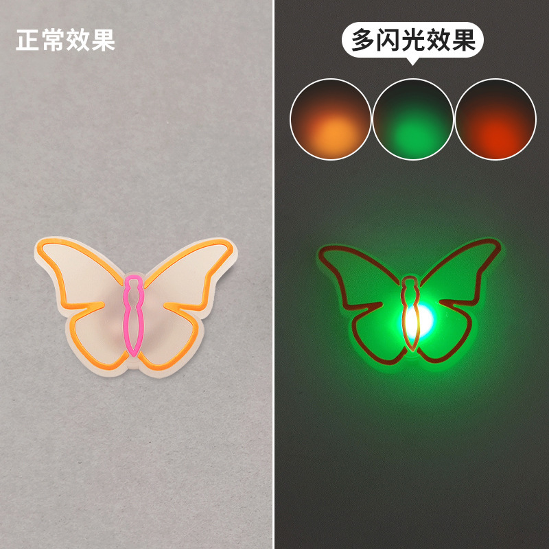 2025年越境EC下駄靴花LED発光フラッシュ楽しいDIY靴バックル靴アクセサリー装飾バックル|undefined