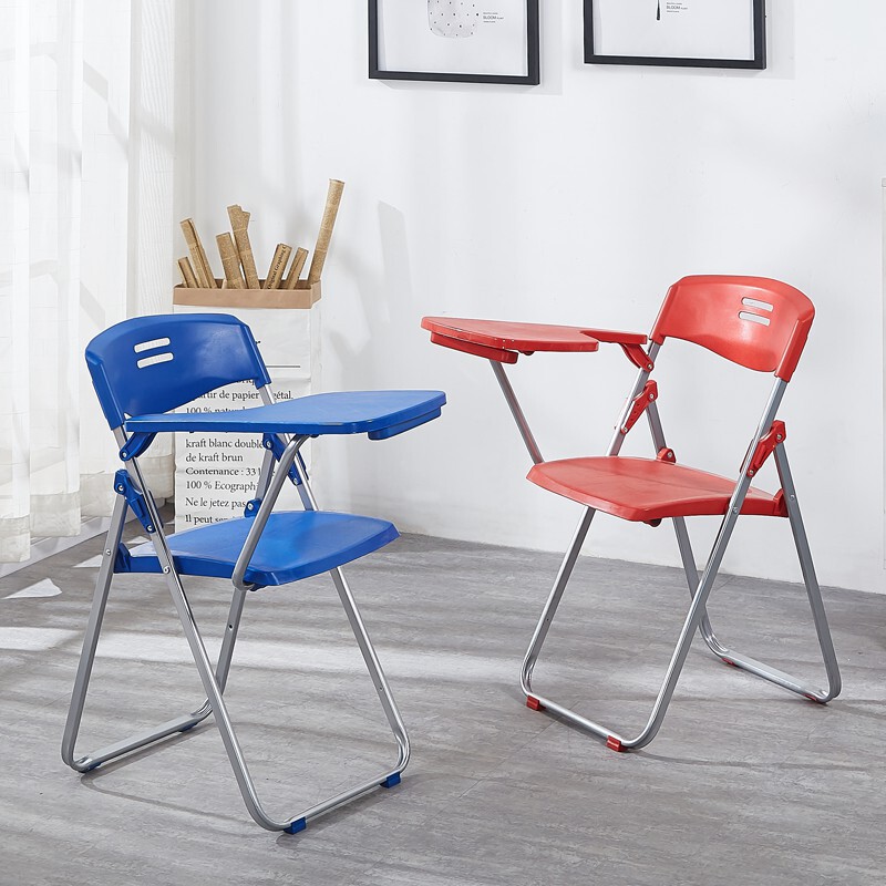 Training Chair with Table Board Large Writing Board Plastic Simple Office Backrest Student Table and Chair Integrated Folding Conference Chair Training Chair with Table Board Large Writing Board Plastic Simple Office Backrest Student Table and Chair Integrated Folding Conference Chair