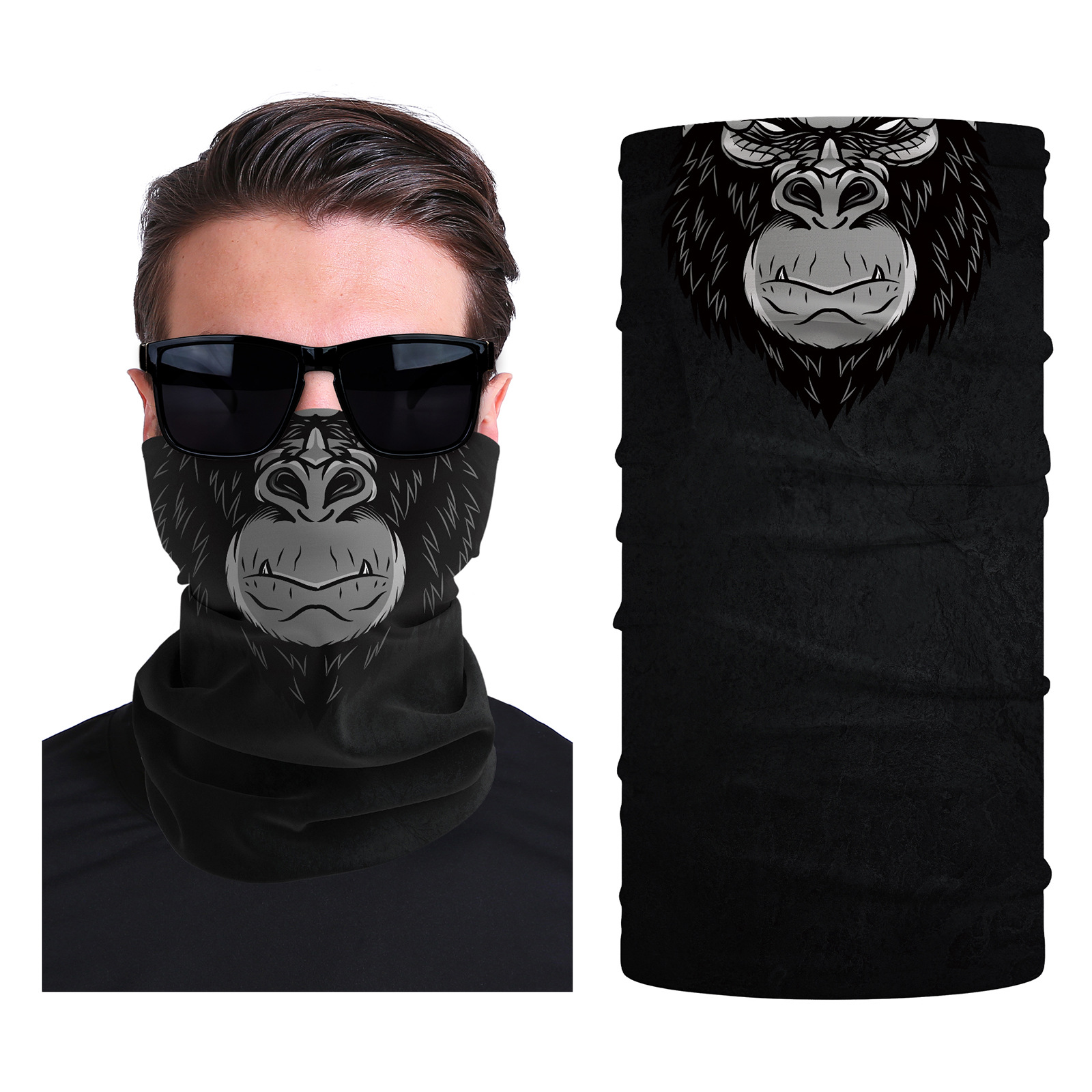 Xun hui transfronterizo media cara cráneo bufanda mágica sombrilla de viaje al aire libre máscara de equitación cuello de protección uv