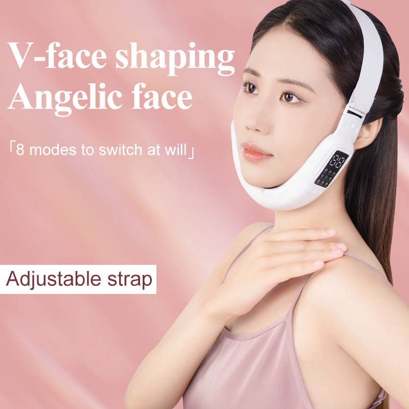 Heating EMSMicrocurrent Beautytrument VFace Slimming Artifact Vibration Face Slimmingtrument Five-color Light Face Slimmingtrument