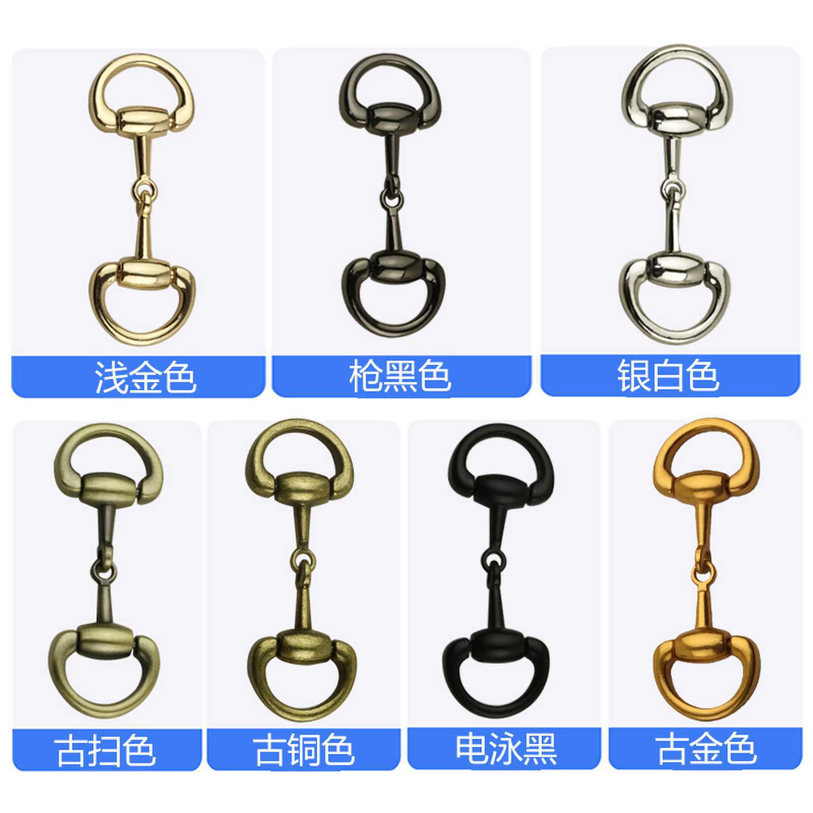 Hebillas metálicas al por mayor en stock, hebillas decorativas para bolsos, zapatos, sombreros y cinturones de mujer, accesorios de ferretería.