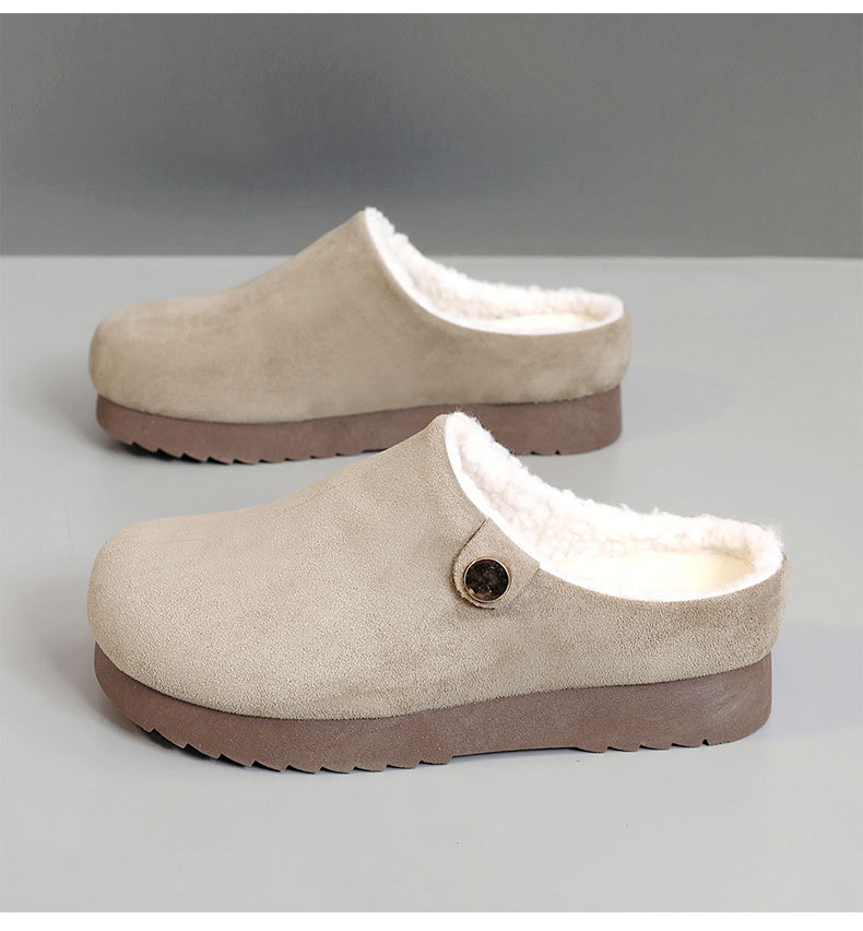 BR095 Uued 2024. aasta sügis- ja talve naiste ühevärvilised soojad puuvillased kingad Veet õhukese põhjaga, sise- ja sisetingimustes kasutamiseks, lihtsad vabaajajalatsid_voghion.com