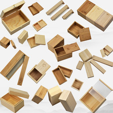 现货木盒多款中式木盒抽拉收纳盒竹制包装盒小号桐木礼盒