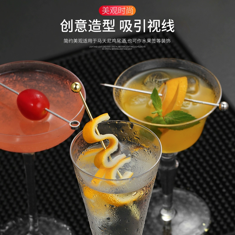 ✅ Креативная декоративная коктейльная вилка из нержавеющей стали, иглодержатель для вина, КТВ, выбор для фруктов, игла для мартини, оливковая игла для бармена