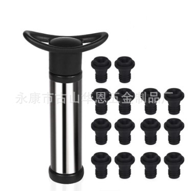 Tapón de vino/champán de acero inoxidable con bomba de vacío, venta directa