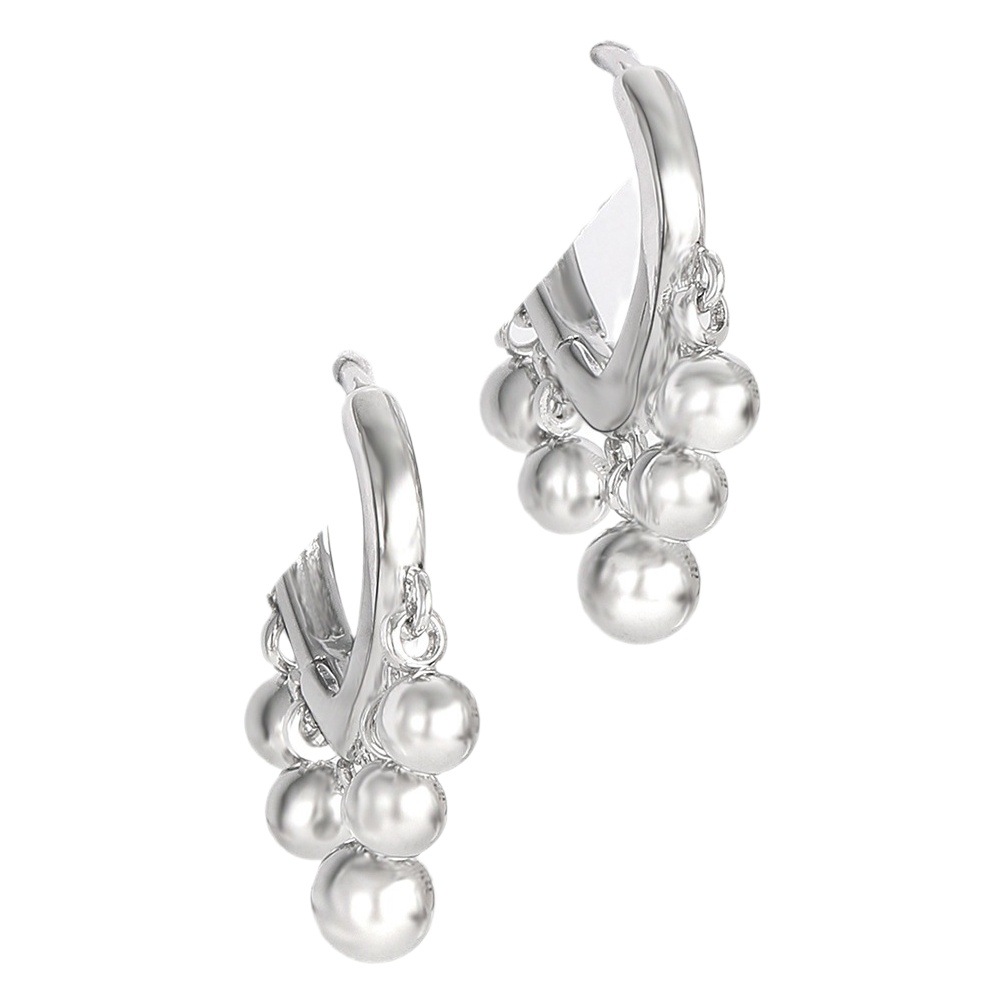 Temperament Earrings for Women, High-End Niche Design, Round Bead Tassel Earrings, Ins Style Autumn and Winter New Earrings, Earrings