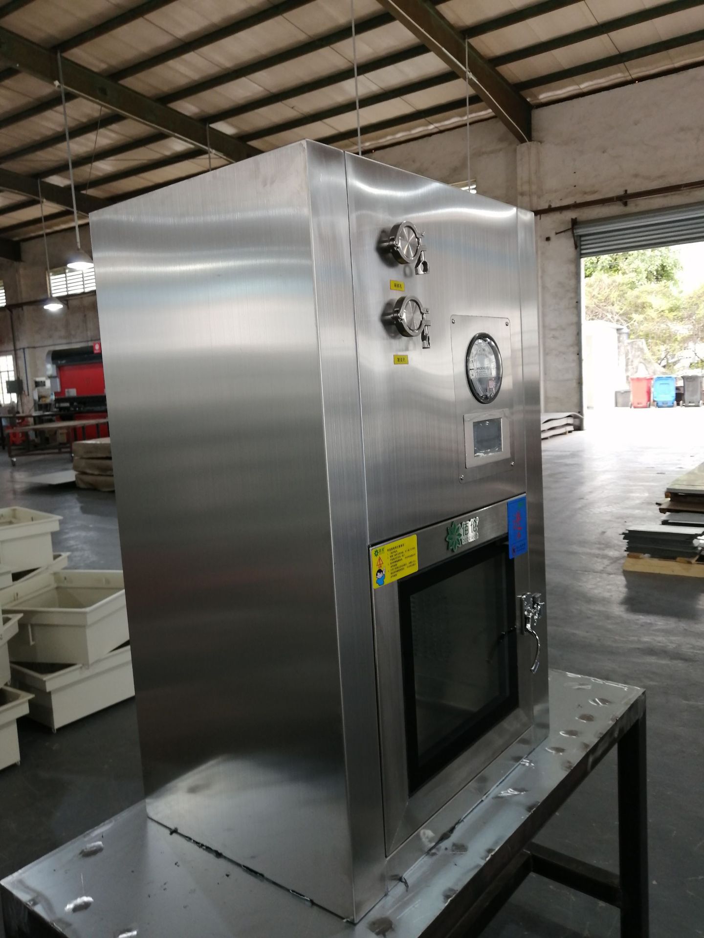 佰伦供应全不锈钢电子互锁层流传递窗适用于药厂洁净无尘车间专用