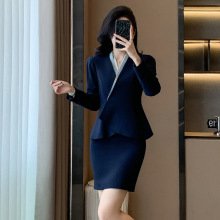 小西装女春夏季长袖职业装套装商务正装面试上班教师销售工作服女
