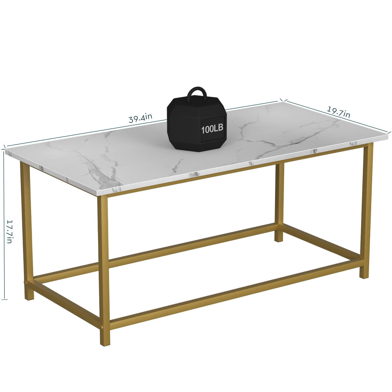 Mesa de café de mármol mesa de