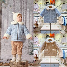 原D阿路小雨伞秋冬款儿童双面穿棉服棉袄保暖外套ZL11241一件代发