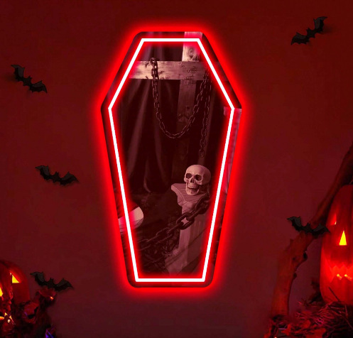 Transfronterizos LED de neón espejo luminoso espejo de maquillaje estilo de letra lámpara dormitorio tienda atmósfera lámpara decorativa